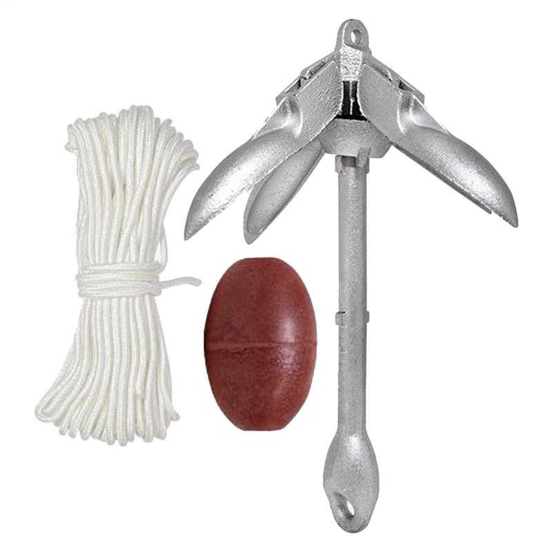 Fishing Kayak Anchor - Zestaw do kotwiczenia łodzi kajakowej Składane,